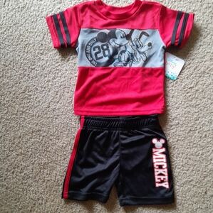 Disney Baby Mickey Mouse 12M Basketball Shirt & Shorts Set NWT